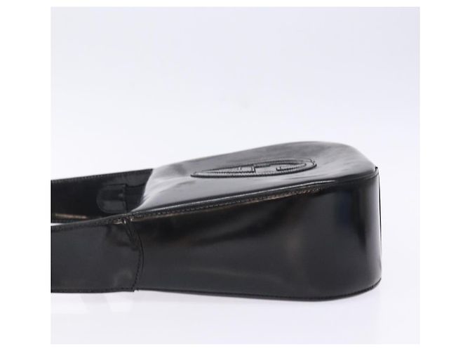 Borsa a Spalla GUCCI Pelle Verniciata Nera Argento 007 2046 0250 Auth ep10775 - vista 4