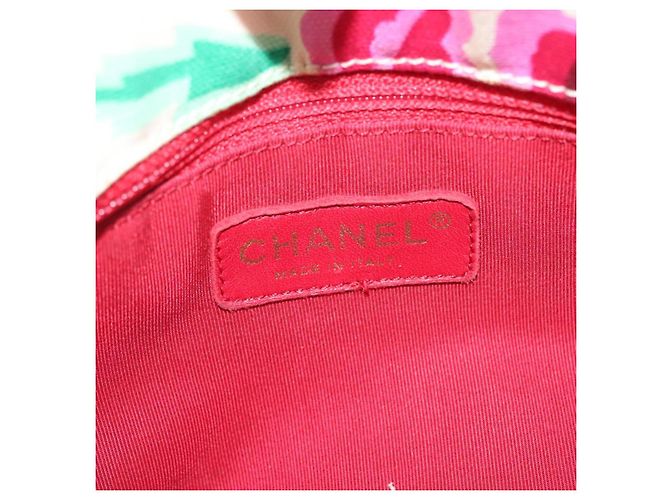 CHANEL Tote Bag Canvas Weiß Gold CC Auth bs29343 Golden - Ansicht 18