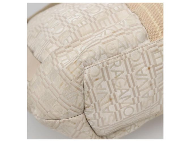 Borsa a Spalla Salvatore Ferragamo Nylon Beige Argento Autentica BA5336 - vista 16