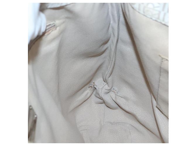 Borsa a Spalla Salvatore Ferragamo Nylon Beige Argento Autentica BA5336 - vista 19