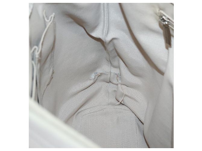 Borsa a Spalla Salvatore Ferragamo Nylon Beige Argento Autentica BA5336 - vista 21
