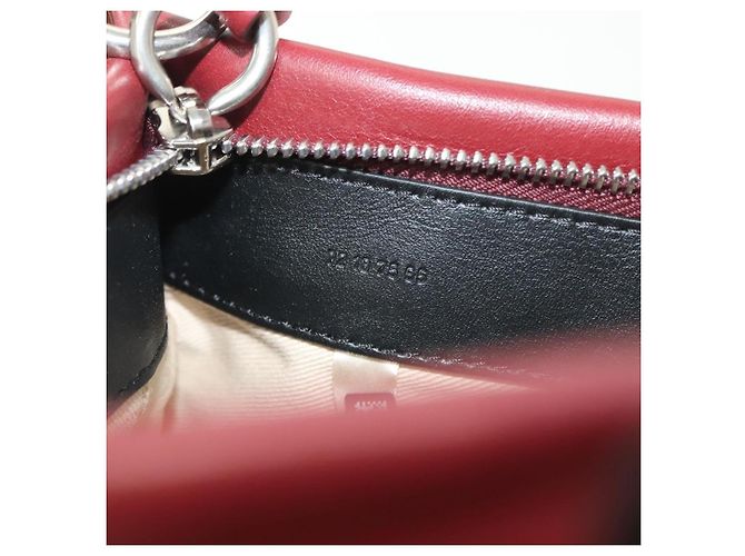 Chloé Chloe Schultertasche Leder 2way Bordeaux Gold Silber Auth bs29200 Golden - Ansicht 12