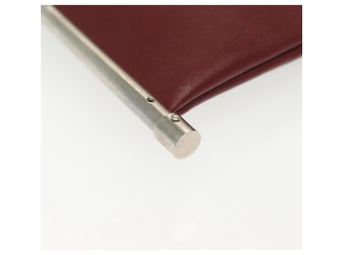 Chloé Chloe Schultertasche Leder 2way Bordeaux Gold Silber Auth bs29200 Golden - Ansicht 17