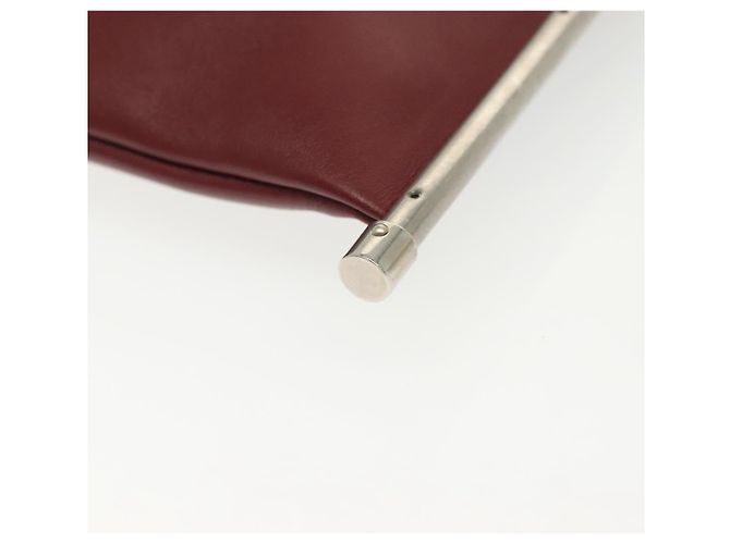 Chloé Chloe Schultertasche Leder 2way Bordeaux Gold Silber Auth bs29200 Golden - Ansicht 18