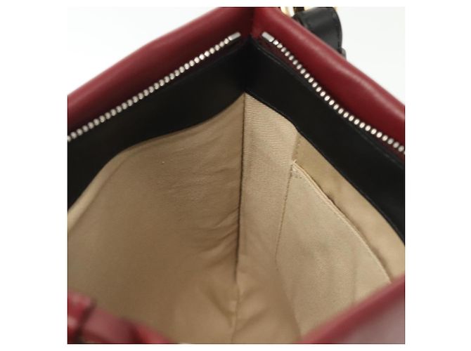 Chloé Chloe Schultertasche Leder 2way Bordeaux Gold Silber Auth bs29200 Golden - Ansicht 21