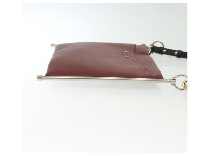 Chloé Chloe Schultertasche Leder 2way Bordeaux Gold Silber Auth bs29200 Golden - Ansicht 3