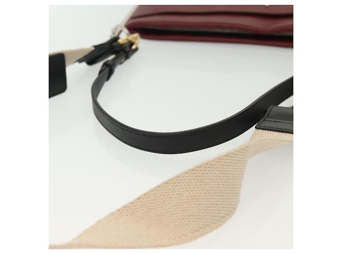 Chloé Chloe Schultertasche Leder 2way Bordeaux Gold Silber Auth bs29200 Golden - Ansicht 7