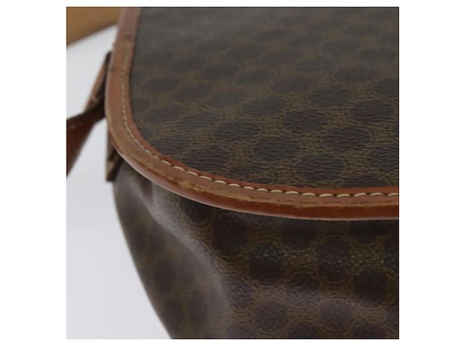 Céline CELINE Macadam Canvas Shoulder Bag PVC Leather Brown Gold Auth ep10815 Golden - view 10