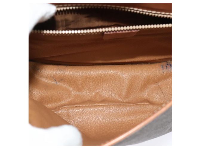 Céline CELINE Macadam Canvas Shoulder Bag PVC Leather Brown Gold Auth ep10815 Golden - view 11