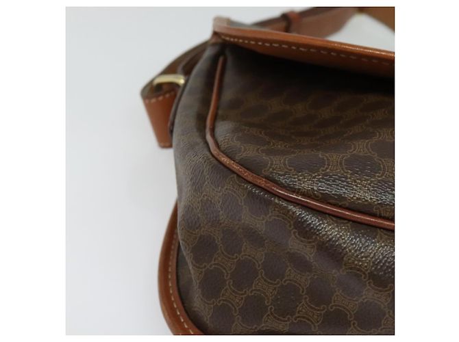 Céline CELINE Macadam Canvas Shoulder Bag PVC Leather Brown Gold Auth ep10815 Golden - view 14
