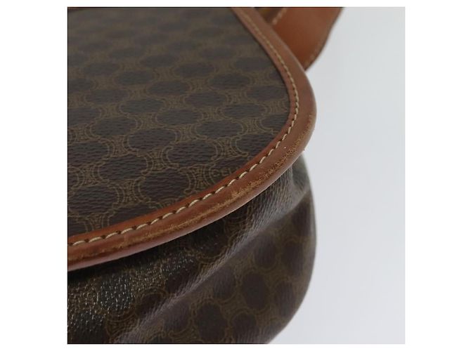 Céline CELINE Macadam Canvas Shoulder Bag PVC Leather Brown Gold Auth ep10815 Golden - view 16