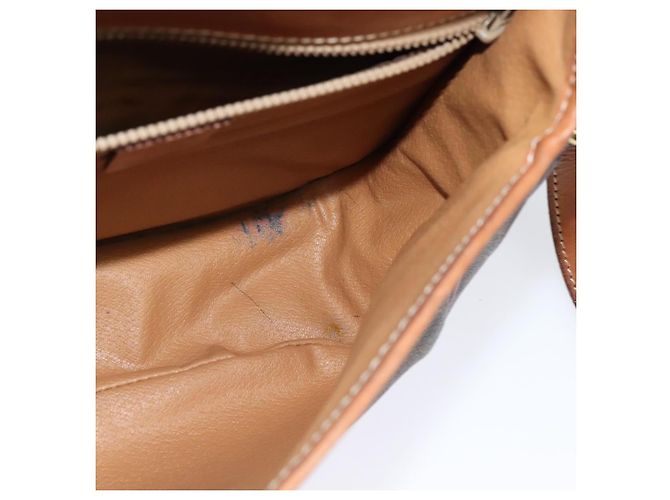 Céline CELINE Macadam Canvas Shoulder Bag PVC Leather Brown Gold Auth ep10815 Golden - view 19