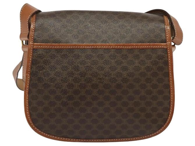 Céline CELINE Macadam Canvas Shoulder Bag PVC Leather Brown Gold Auth ep10815 Golden - view 2