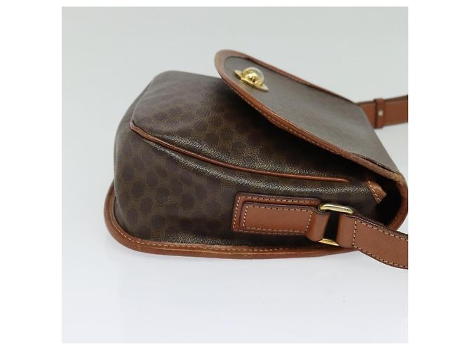 Céline CELINE Macadam Canvas Shoulder Bag PVC Leather Brown Gold Auth ep10815 Golden - view 4