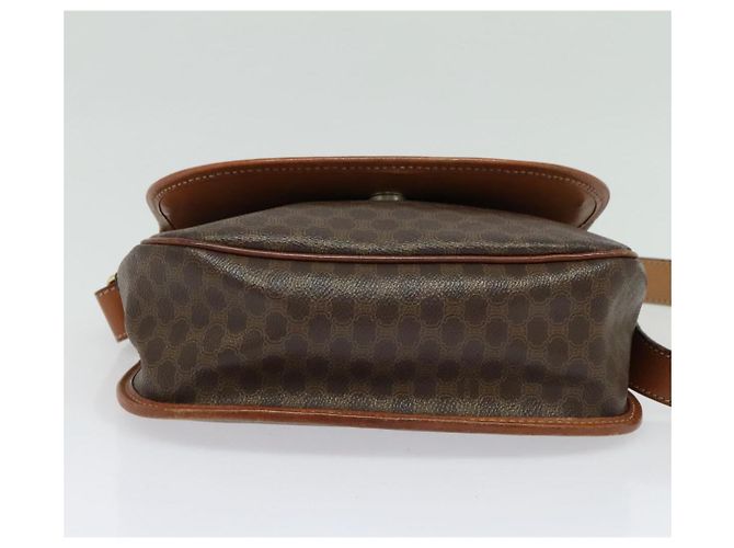 Céline CELINE Macadam Canvas Shoulder Bag PVC Leather Brown Gold Auth ep10815 Golden - view 5