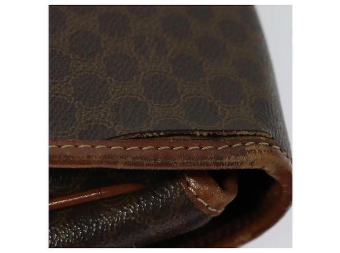 Céline CELINE Macadam Canvas Shoulder Bag PVC Leather Brown Gold Auth ep10815 Golden - view 9