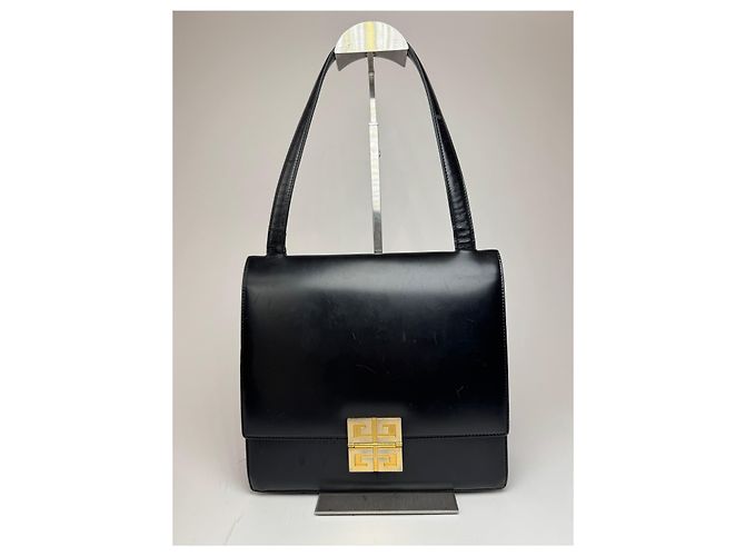 Vintage Givenchy 4G Handtasche aus lackleder schwarz - Ansicht 11