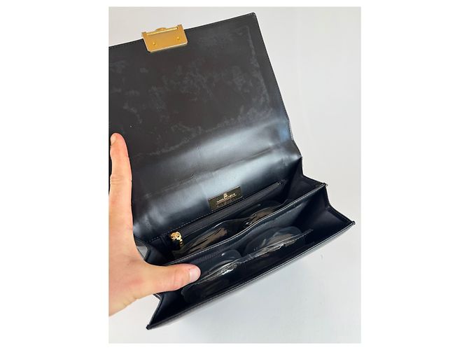 Vintage Givenchy 4G Handtasche aus lackleder schwarz - Ansicht 12