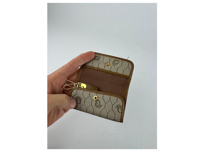 Vintage Dior Monogram Key Holder beige brown - view 4