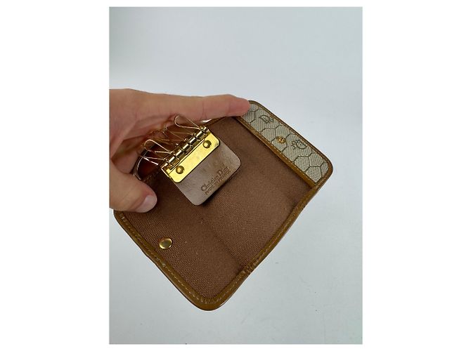 Vintage Dior Monogram Key Holder beige brown - view 5