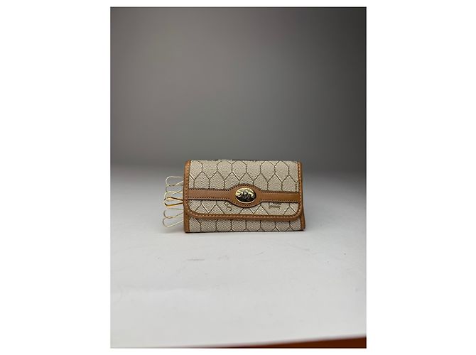 Vintage Dior Monogram Key Holder beige brown - view 6