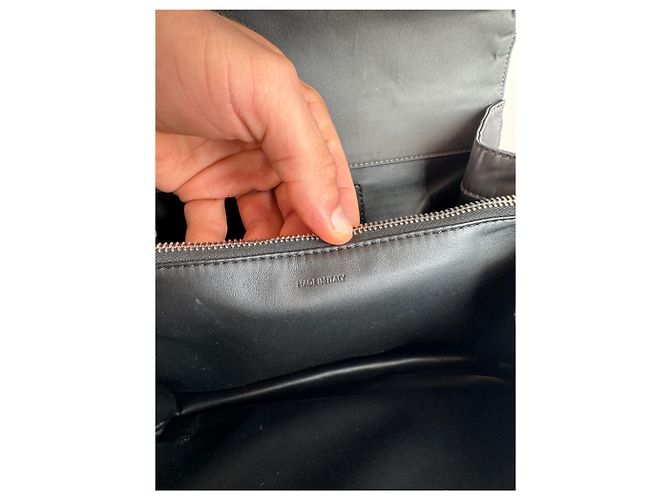 Vintage Marni 2-Wege Trunk Tasche Grau Schwarz - Ansicht 4