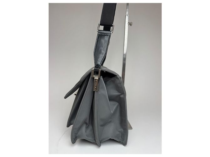 Vintage Marni 2-Wege Trunk Tasche Grau Schwarz - Ansicht 8