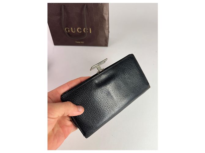 Vintage Gucci Leather Wallet Black - view 3