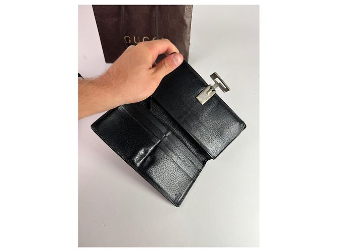 Vintage Gucci Leather Wallet Black - view 4