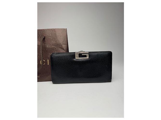 Vintage Gucci Leather Wallet Black - view 6