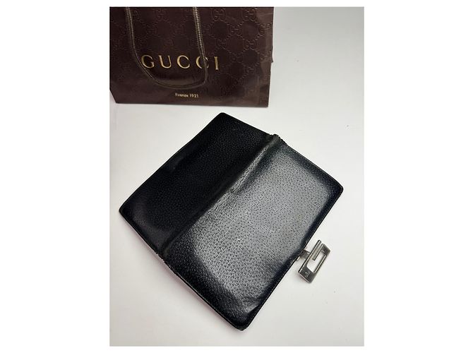 Vintage Gucci Leather Wallet Black - view 9