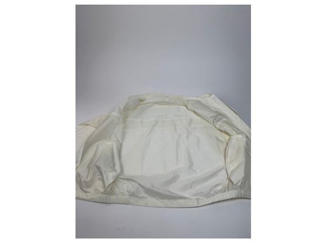 Vintage Balenciaga Polyester Blouson Weiß M - Ansicht 8