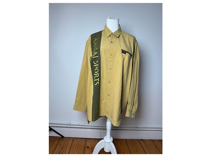 Autre Marque Camicia Vintage Kansai Yamamoto Gialla Nera L Verde - vista 13