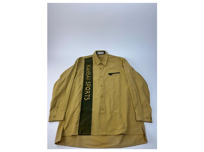 Autre Marque Camicia Vintage Kansai Yamamoto Gialla Nera L Verde - vista 4