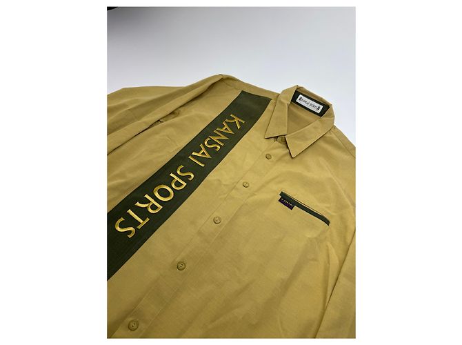Autre Marque Camicia Vintage Kansai Yamamoto Gialla Nera L Verde - vista 5