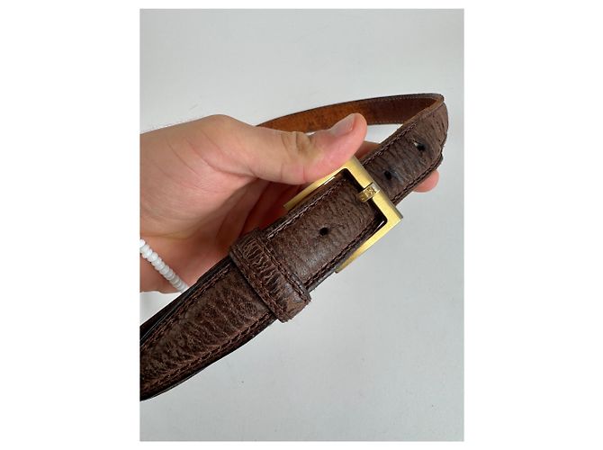 Vintage Loewe Madrid Ledergürtel braun - Ansicht 3