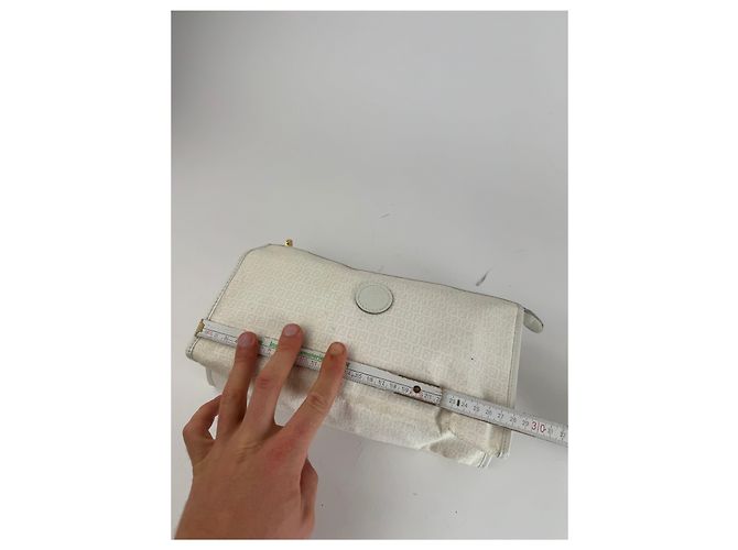 Clutch Vintage Fendi Monogram Bianco - vista 11