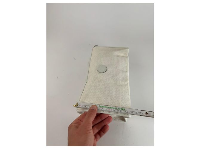 Clutch Vintage Fendi Monogram Bianco - vista 12