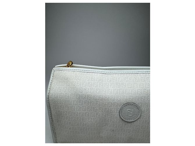 Clutch Vintage Fendi Monogram Bianco - vista 14