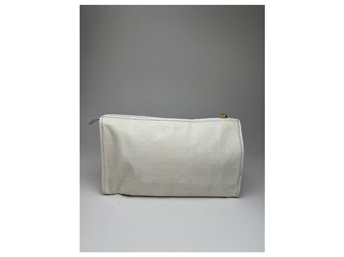 Clutch Vintage Fendi Monogram Bianco - vista 2