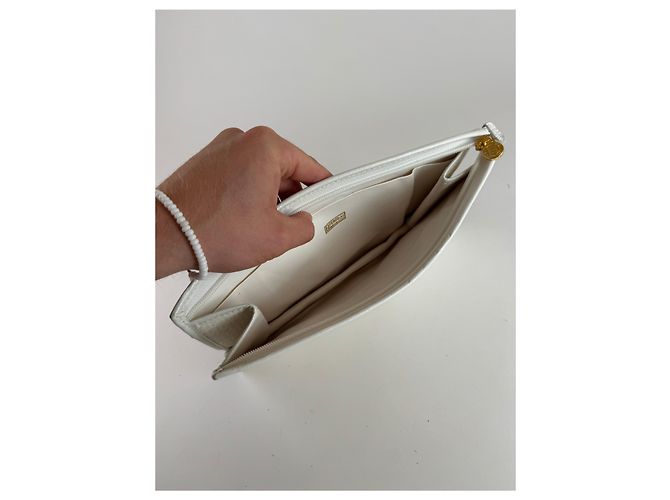 Clutch Vintage Fendi Monogram Bianco - vista 3
