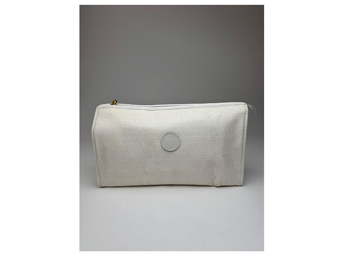 Clutch Vintage Fendi Monogram Bianco - vista 5