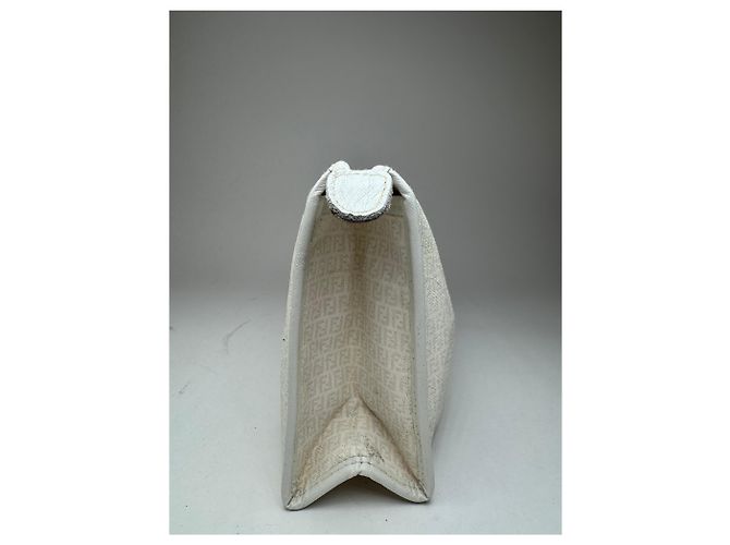 Clutch Vintage Fendi Monogram Bianco - vista 6