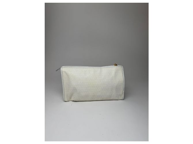 Clutch Vintage Fendi Monogram Bianco - vista 7