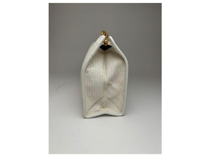 Clutch Vintage Fendi Monogram Bianco - vista 8