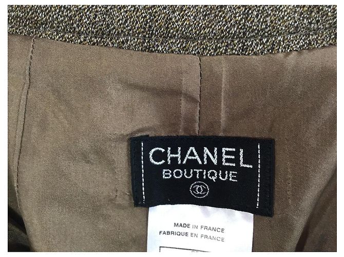 Pantalones Chanel de lana marrón Castaño - vista 4