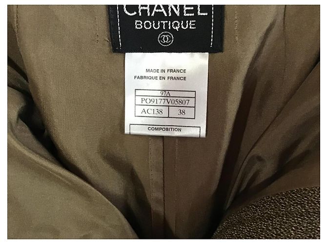 Pantalones Chanel de lana marrón Castaño - vista 5