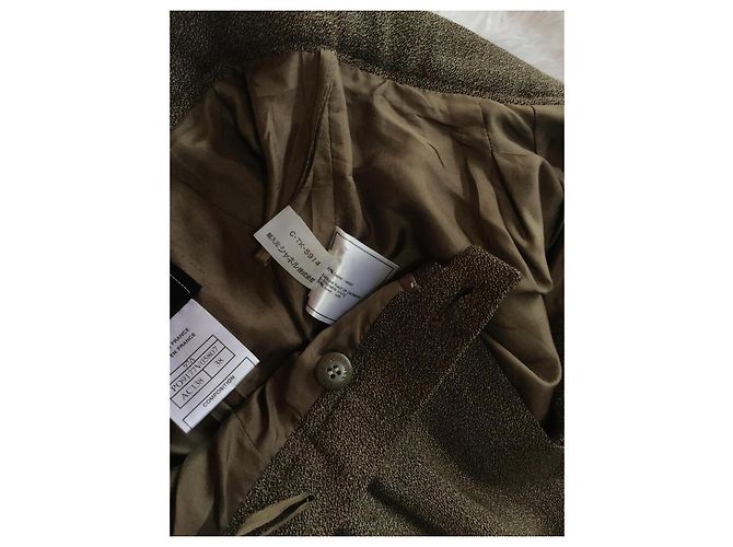 Pantalones Chanel de lana marrón Castaño - vista 6