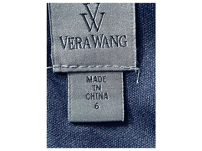 Vera Wang Abito da sera con strascico e inserti in pizzo Blu - vista 3