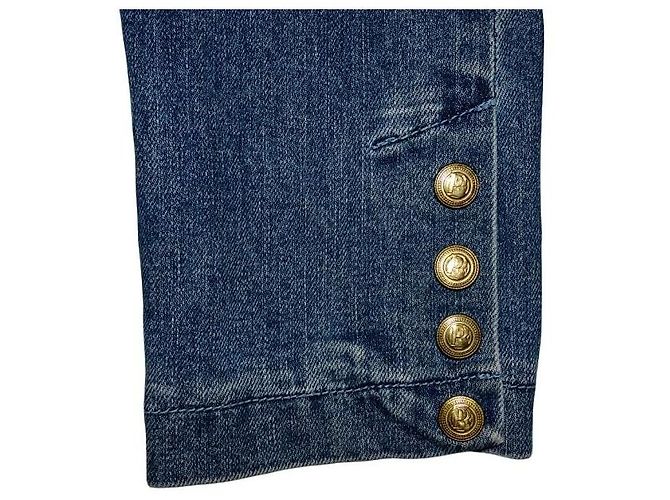 PIERRE BALMAIN LANGARMIGES DENIM-KLEID Blau - Ansicht 4